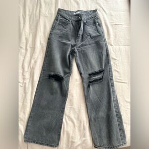 Distressed Gray Women's Jeans